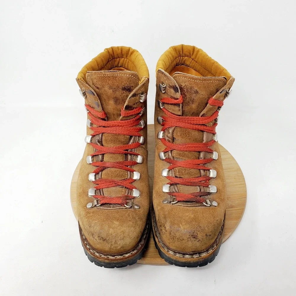 LOWA Boots Mens 6 N Brown Suede‎ Lace Up Trail Hiker Alpine  display picture 1